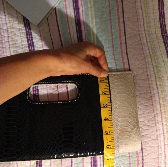 Vintage faux Snake skin print envelope Giannini purse 👜 - Picture 12 of 16